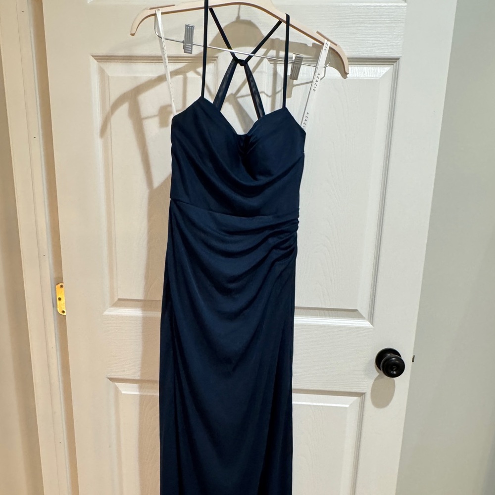 Azazie Dark Navy Blue Dress
